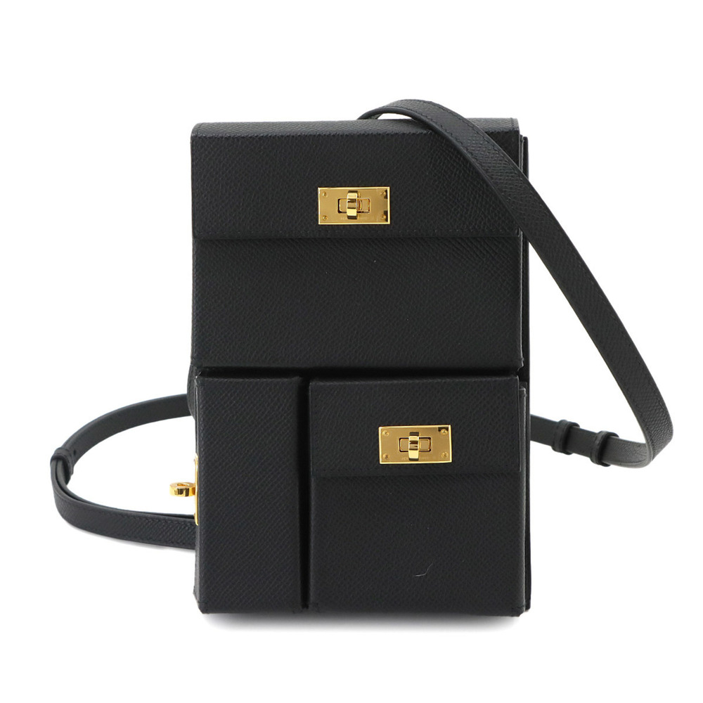 Hermes Kelly Multipocket To Go Handbag Pouch, Epsom Leather, Black, Shoulder ...